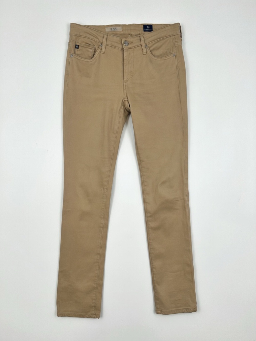 AG Adriano Goldschmied The Stilt Cigarette Leg Tan Khaki Pants 26R